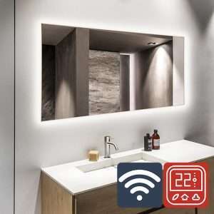 320 Watt infrarood spiegel met LED verlichting en wifi thermostaat