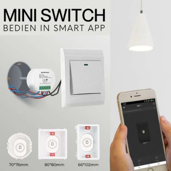mini wifi schakelaar inbouwen