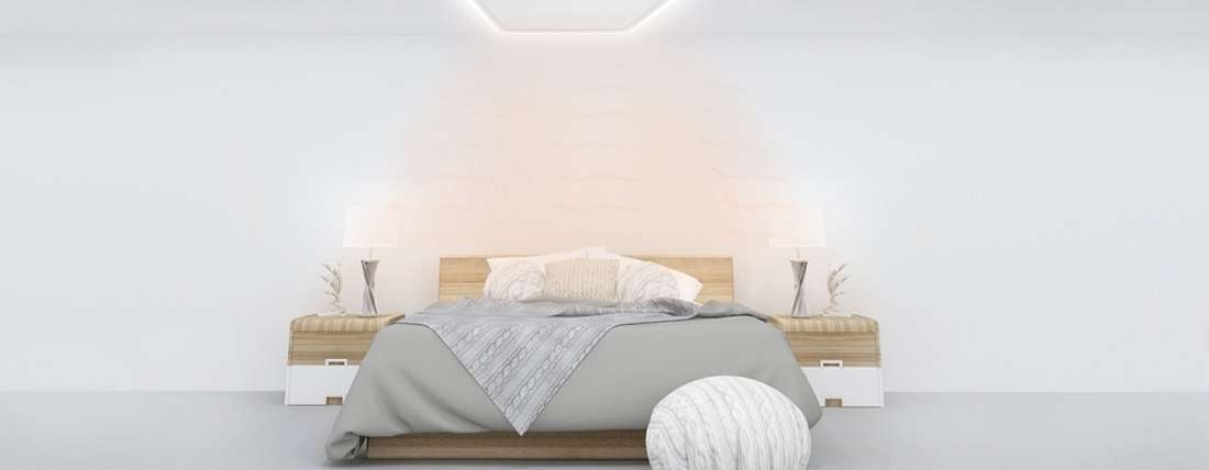 Infrarood paneel met LED pas fraai in slaapkamers