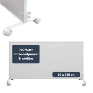 Mobiel infraroodpaneel met wieltjes 700 Watt