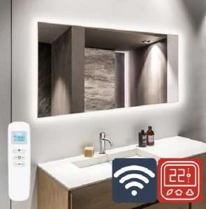 Infraroodspiegel met LED verlichting en 2in1 thermostaat