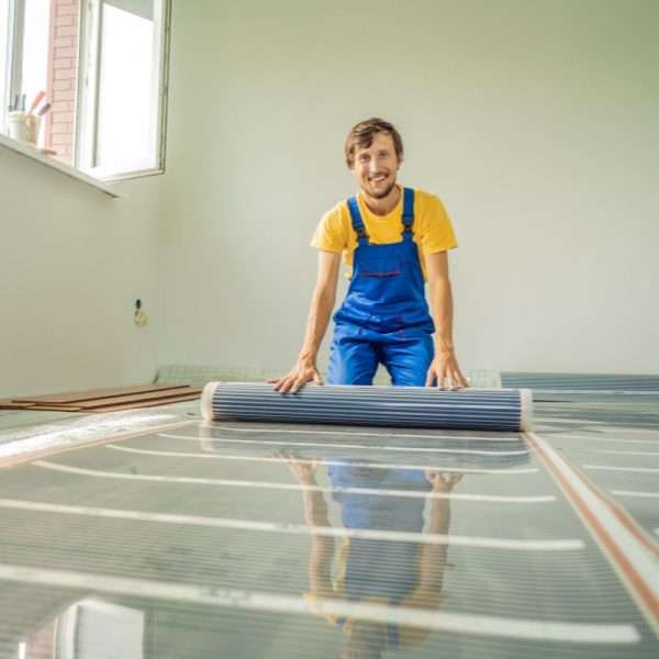 infrarood carbon folie uitrollen
