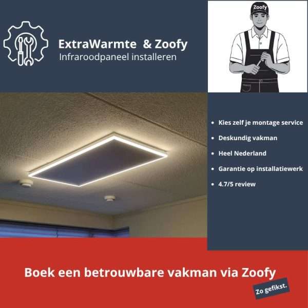 ExtraWarmte en Zoofy - infraroodpaneel installeren door elektricien