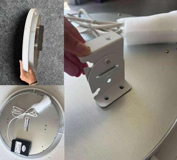 Achterkant rond infraroodpaneel met LED verlichting