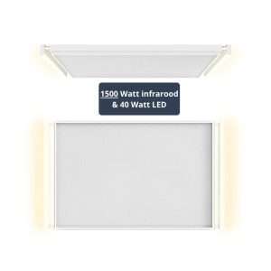 1540 Watt infraroodpaneel met 40 Watt LED 1540 Watt infraroodpaneel met 40 Watt LED