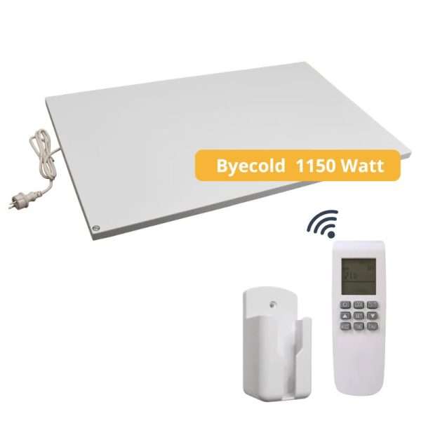 Byecold 1150 Watt infrarood paneel met thermostaat - voorkant