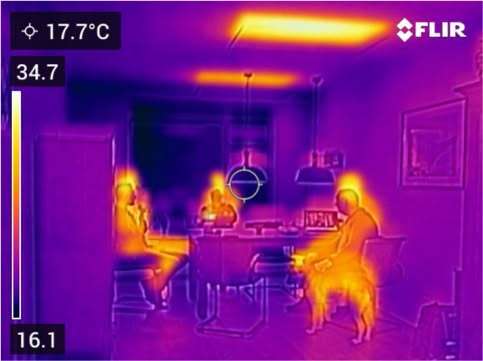 COP van een infrarood paneel - warmtestraling in een ruimte