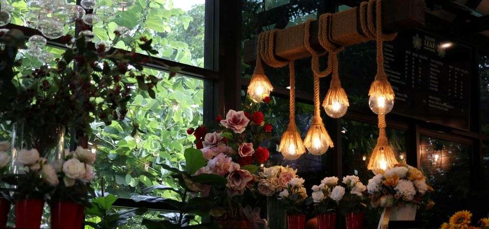 Sfeer verlichting in de veranda