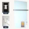700 Watt infrarood handdoekdroger voor badkamer - glas wit of zwart png