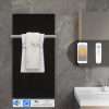 700 Watt infrarood handdoekdroger voor badkamer met wifi - zwart glas