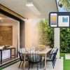 Heater met LED in de veranda