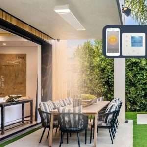 Heater met LED in de veranda