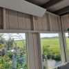 Witte infraroodheater met wifi in tuinhuis
