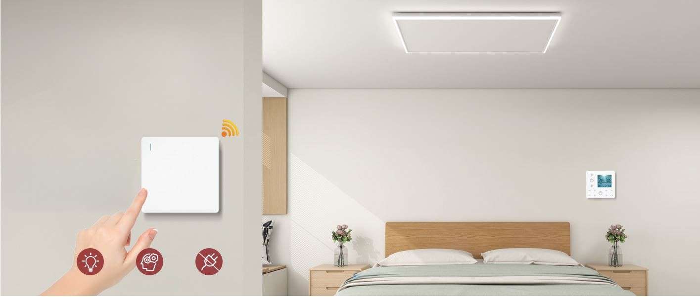 Draadloze lichtschakelaar voor Infrarood paneel met LED verlichting Draadloze lichtschakelaar voor Infrarood paneel met LED verlichting